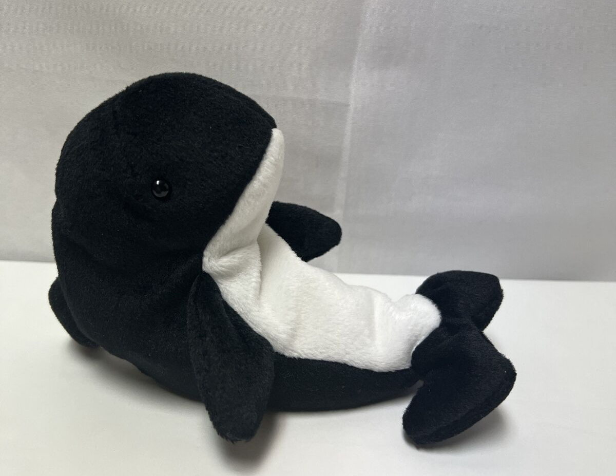 Ty Beanie Baby Waves the Orca Whale #4084 Tag Errors 795467414551