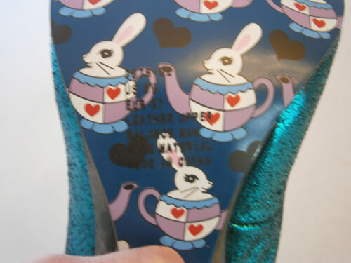 IRREGULAR CHOICE LITTLE FISH GREEN LEATHER SHOES BOOTIES STYLISH 6 6.5 NIB - Picture 3 of 4