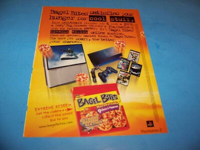 Vintage Video Game Ad 2003 Bagel Bites ''Extreme Redeem'' PlayStation 2 Promotion
