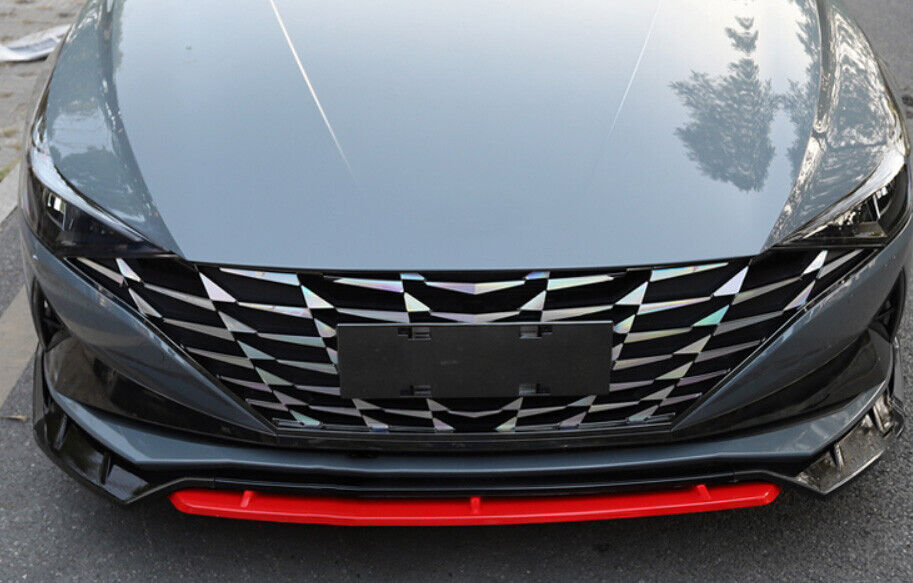 For Hyundai Elantra 2021 Black Red Car Front Bumper Lip ...