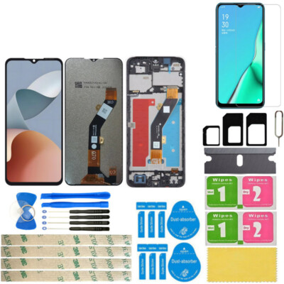 Für ZTE Blade A54 LCD Screen Digitizer Display mit Rahmen Ersatzteil Schwarz