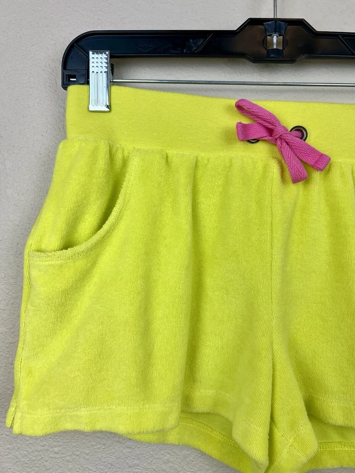 Pantalones Cortos Xhilaration NIÑA TALLA XL Amarillo Neón Terry Juvenil Cordón Cintura Elastizada Foto 3 de 4