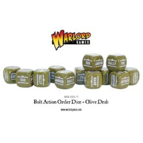 Bolt Action Order Dice Olive Drab (12)