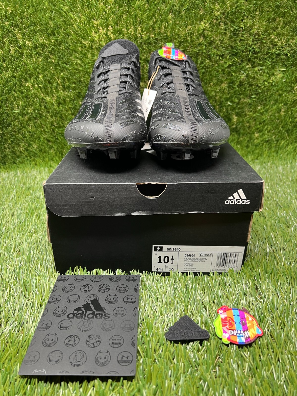 Adidas Adizero Big Mood Football Cleats Triple black Iridescent GZ6920 eBay
