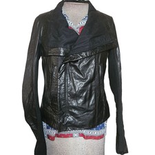 June Black Leathe Jacket Size Medium