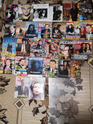 Leonardo DiCaprio collection many magazine covers articles