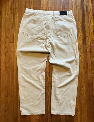 Alberto Mens Stone Modern Ceramica Dress Pants 36x29 Beige Straight Leg