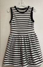 SILENCE + NOISE Urban Outfitters Black White Striped Fit & Flare Dress Medium