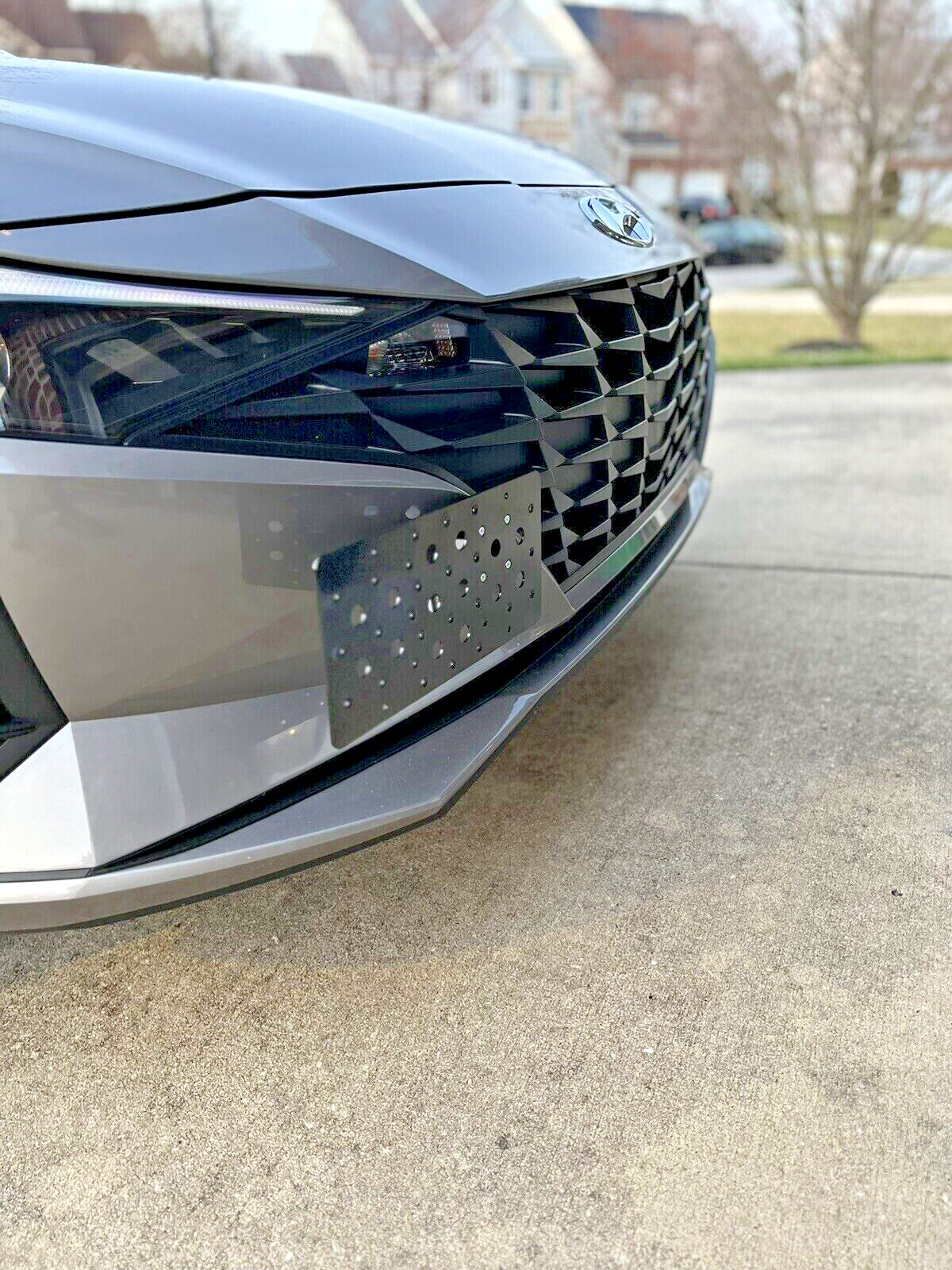 Front Bumper Tow Hook License Plate Bracket For Hyundai Elantra 2021