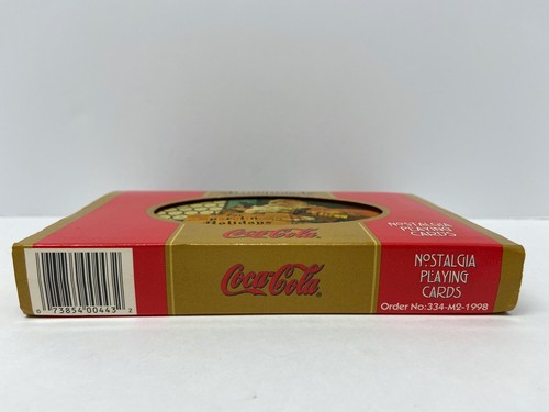 1998 Coca Cola Nostalgia Double Deck Santa Playing Cards W/ Collectible Tin NIB - Picture 3 of 8