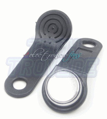 10PCS DS1990A-F5 TM Card iButton Tag with wall-mounted holder Black DS1990 ASS