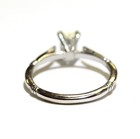 14k white gold Natural .70ct emerald cut fancy diamond GIA SI2 E engagement ring — photo 8