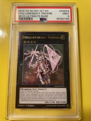 YuGiOh STELLARKNIGHT TRIVERR #NECH-EN054🔥PSA 9🔥1st EDITION-2014