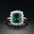 4.10Ct Natural Emerald Antique Art Deco Vintage Wedding Ring 14K Yellow Gold FN