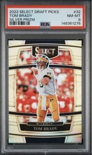 2022 Select Tom Brady Silver Prizm Clean Edges PSA 8 NM-MT POP 2!