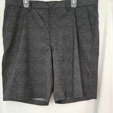 Men s PGA Tour Black Flat Front Shorts Lightweight Casual