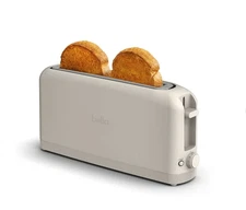 Bella 2 Slice Slim Toaster, Fits-Anywhere Kitchenware, 6 Shade Settings Oatmilk