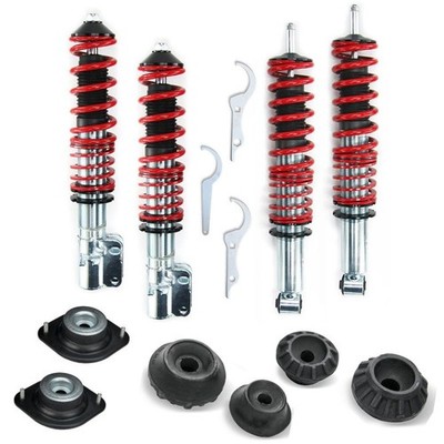 RedLine Gewindefahrwerk Fahrwerk Domlager Sport Set für VW Golf 1 Jetta Scirocco