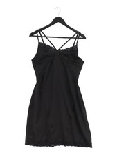 MinkPink Slip Midi Dress L in Black