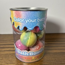 Crayola Color Your Bath Bucket Fruit Scented Kids Bath Bombs 8ct NEW SEALED