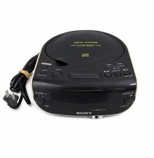 SONY ICF-CD815 Dream Machine AM FM Alarm Clock Radio CD Player Black TESTED