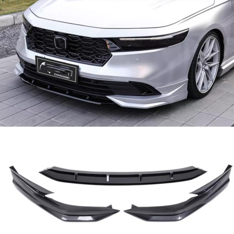 2024 Honda Accord Front Bumper Lip Spoiler Kit – 3PCS ABS Black Splitter