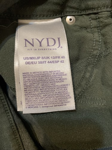 NYDJ Damen Jeans Grün 8 Stretch Denim Marilyn Straight 5 Pocket Freizeithose - Bild 8 von 8