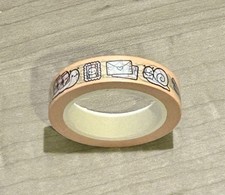 New *Rare* TheCoffeeMonsterzCo Orange Snail Mail Washi Tape Roll 10 mm TCMC