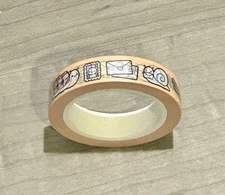 New *Rare* TheCoffeeMonsterzCo Orange Snail Mail Washi Tape Roll 10 mm TCMC