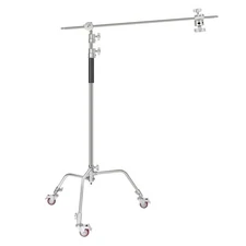 NEEWER Metal C Stand Light Stand with Wheels， Adjustable Reflector Stand