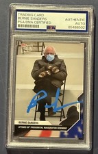 Bernie Sanders Signed 2021 Topps Now Meme Card #21 VT Senator Slabbed Auto PSA Bernie Sanders Signed 2021 Topps Now Meme Card #21 VT Senator Slabbed Auto PSA