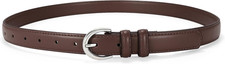 Women Leather Belt for Jeans Pants Fashion Ladies Skinny Belt for Dresses Thin B