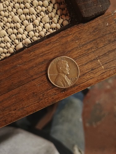 1957 D Lincoln Wheat Penny D Mint Mark, One Cent Coin, Rim Error "L" In Liberty - Picture 1 of 2