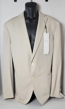 Calvin Klein Men's Classic Slim Fit Beige Blazer 46L Brand New with Tags