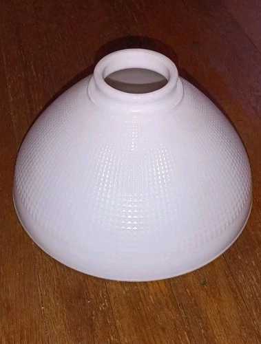 Vintage Milk Glass Waffle Lamp Shade 10" Torchiere Lamp 2.3/4 ” Fitter No Chips