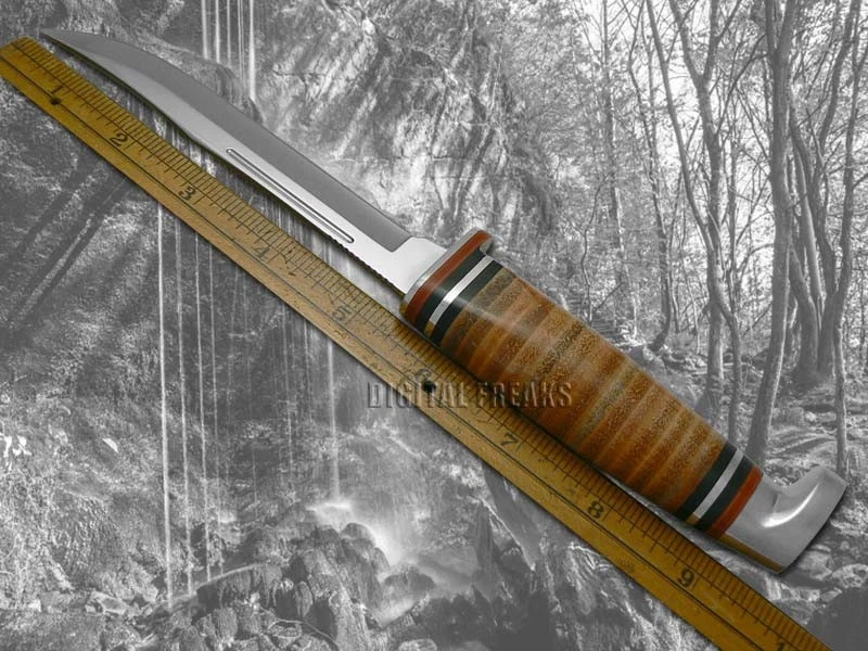 Case xx Slim Fixed Blade Hunter Knife Polished Leather Handle 00381 - Image 3 of 4