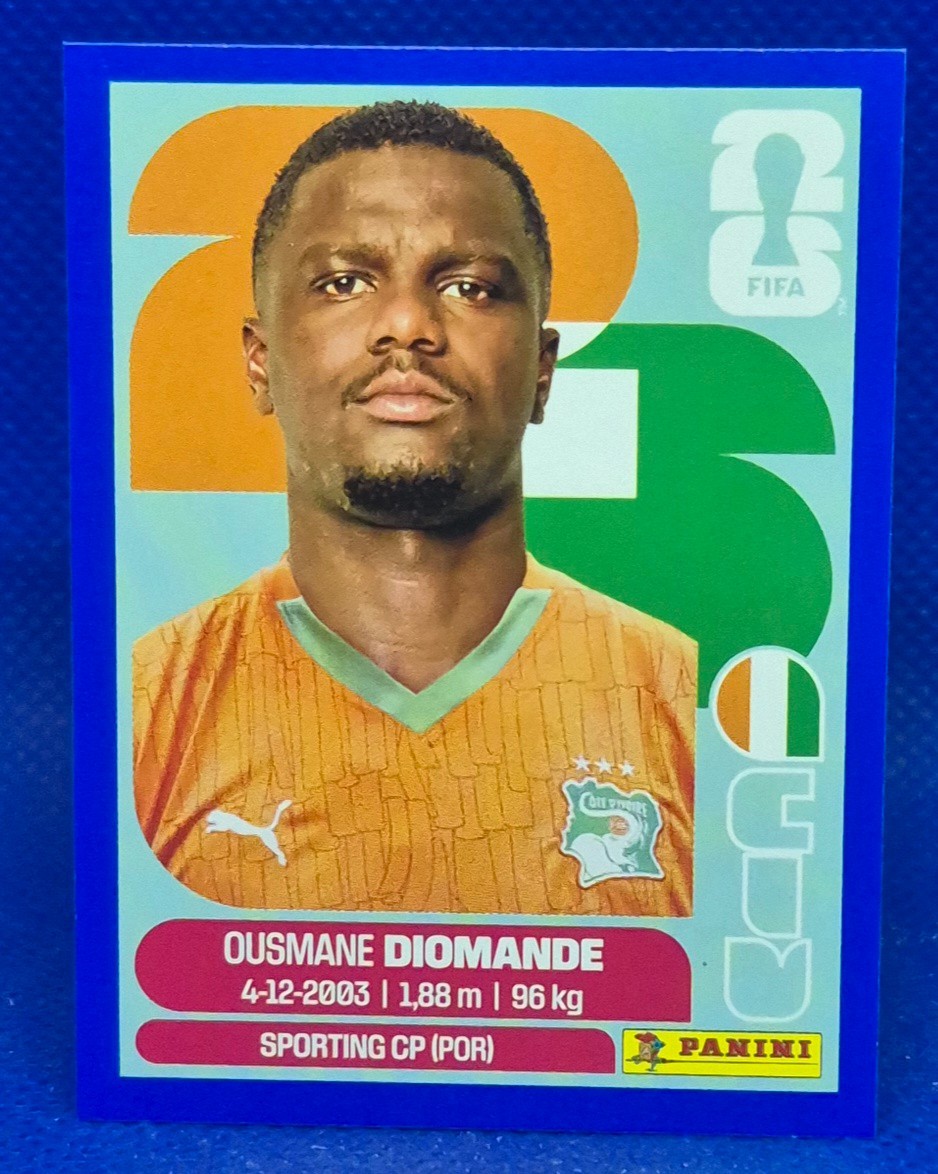 2026 Panini FIFA World Cup Sticker Ousmane Diomande #CIV 9 - Blue Border