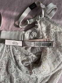 NWT Victoria's Secret Dream Angels Rhinestone Bustier & Thong Set - Size 32DDD/S