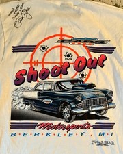 1990s Best Tag T Shirt MED Motorsport ShootOut Double Sided Alex Taylor Racing