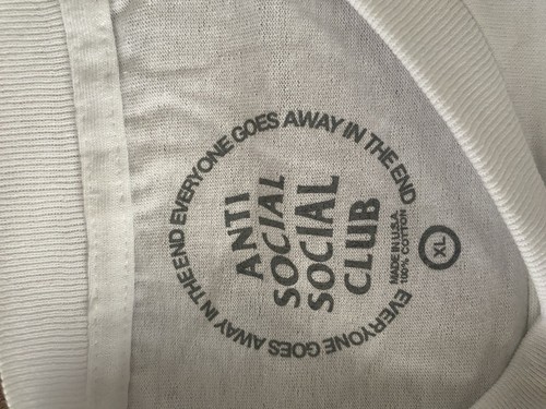 NEW Anti Social Social Club T Shirt White XL Assc - Picture 4 of 4