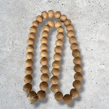 Unfinished Wood Beads Strand Large Round Wooden Spacers Crafts Jewelry Macram