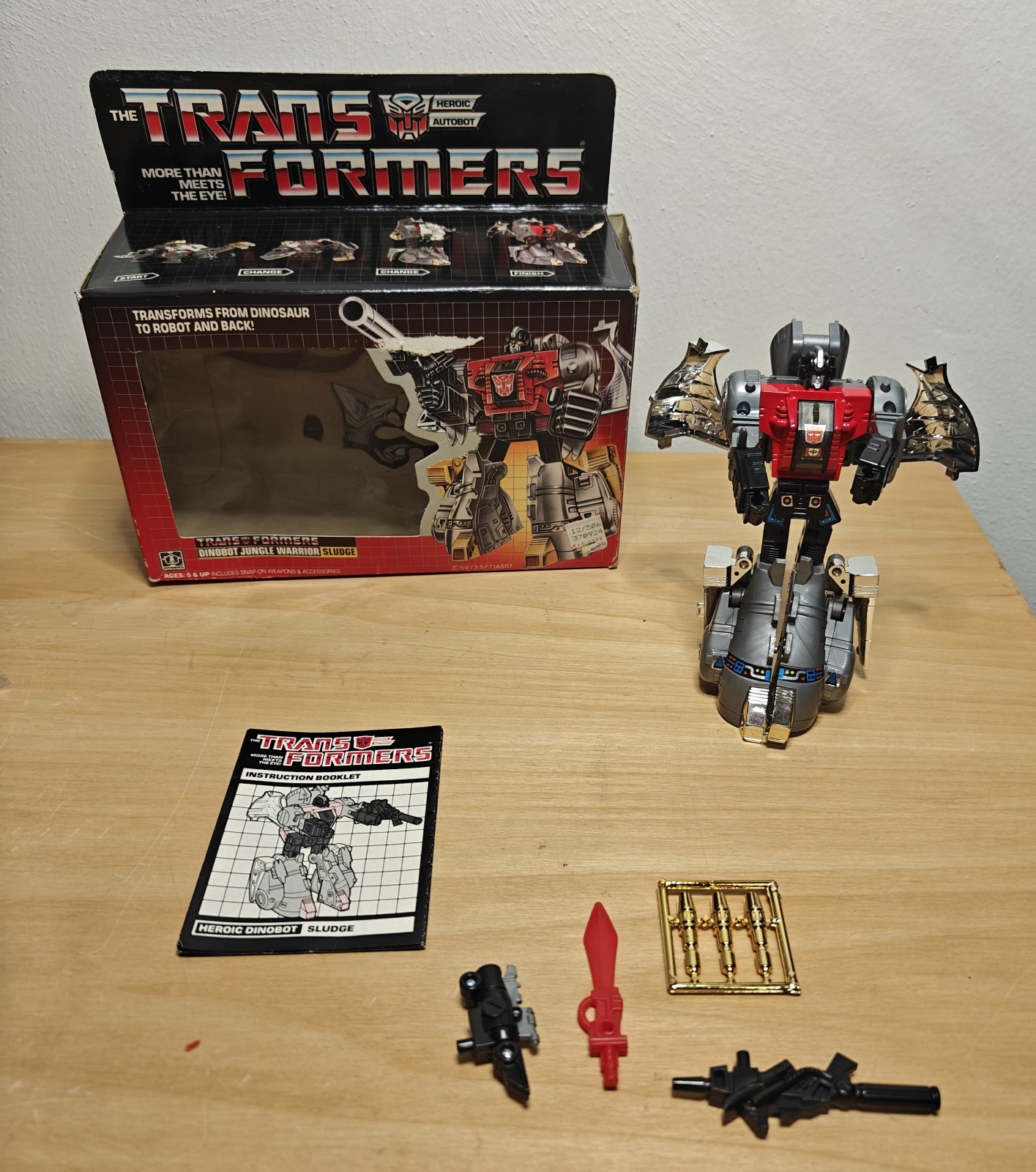 Sludge w/ BOX Complete 1985 Vintage Hasbro G1 Transformers - Original Item Rare