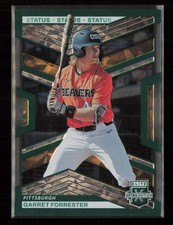 2023 Panini Elite Extra Edition Status GARRET FORRESTER RC Green /499 #96 Pirate