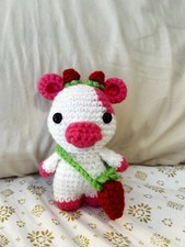Crochet Strawberry Cow