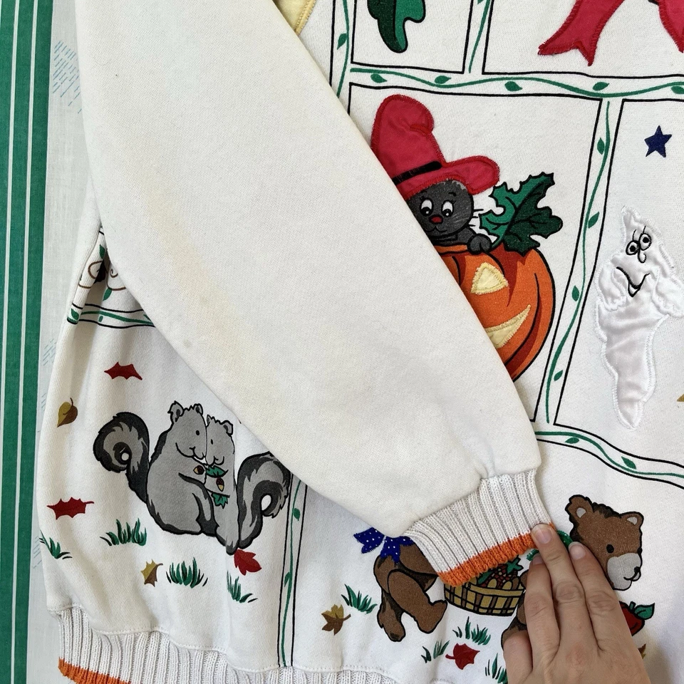 Sudadera De Colección Años 90 Halloween Otoño Otoño Cosecha Linda Rara Kawaii Mediana Foto 4 de 4