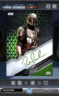 Topps Star Wars Card Trader Chrome Black 2022 The Mandalorian 150cc Epic
