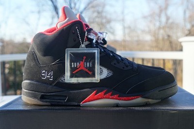 Air Jordan 5 V Retro X Supreme Black 2015 824371-001 Travis Scott