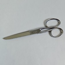 Vintage Hot Drop Forged Steel Italy Scissors 7" Sheers Wayne Chromeplated Tailor