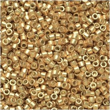 Miyuki Delica Seed Beads Size 11/0 Duracoat Galvanized Gold 7.2g-Tube DB1832