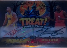Wild Card Haunted Hits Dual Auto 1/1 Trick Or Treat Steph Curry And Kevin Durant